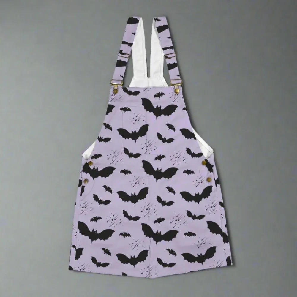 Bat Pattern Unisex Overall Shorts