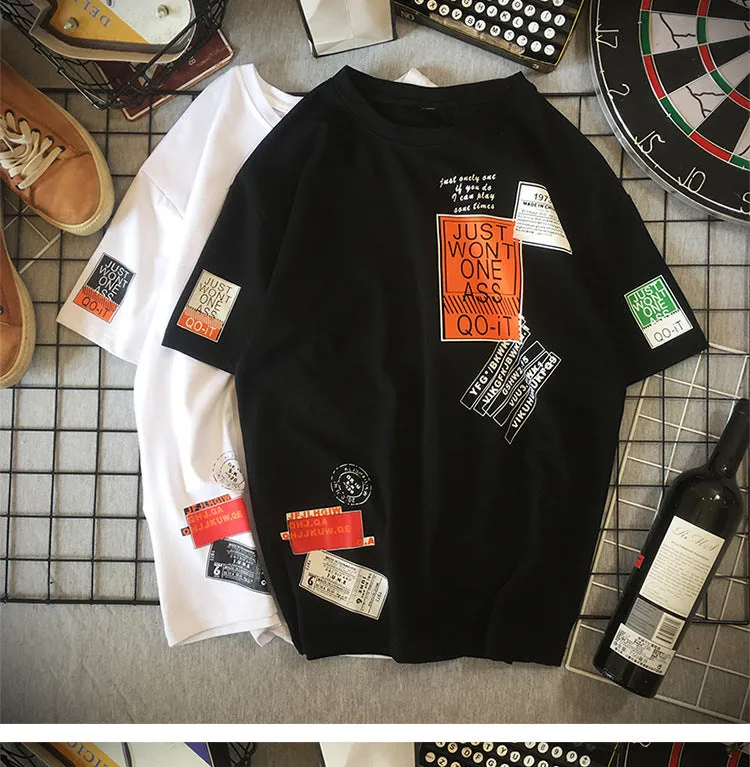 Short Sleeve T-Shirt Trendy INS Summer Mid-Length Tops Loose Half Sleeved T-Shirt